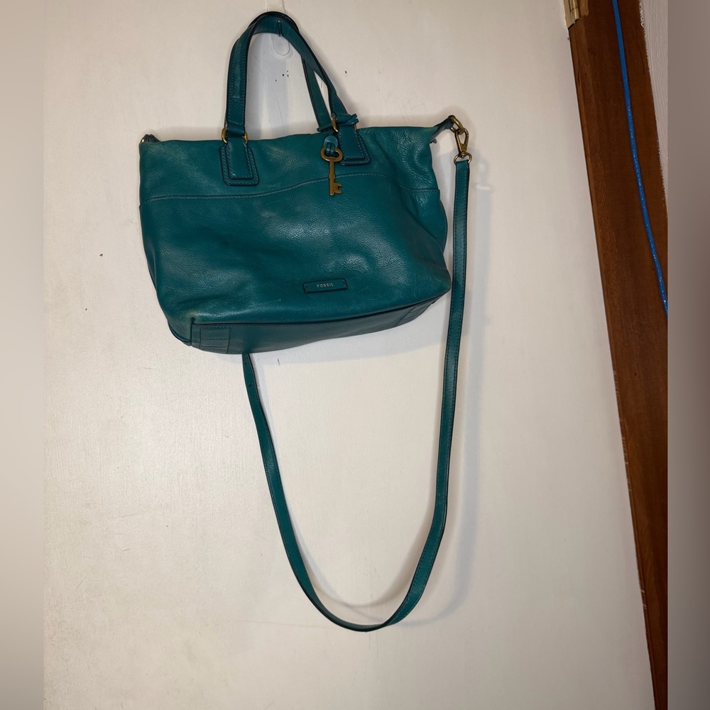 Fossil Teal Crossbody Bag